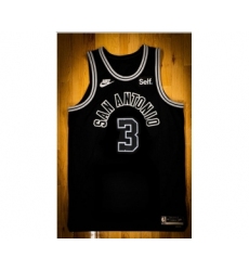 Men' San Antonio Spurs #3 Keldon Johnson Black Stitched Jersey
