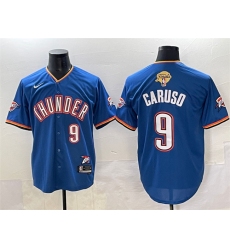 Men's Oklahoma City Thunder #9 Alex Caruso Blue 2025 Finals Vapor Stitched Baseball Jersey