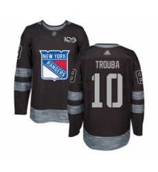 Men's New York Rangers #8 Jacob Trouba Authentic Black 1917-2017 100th Anniversary Hockey Jersey