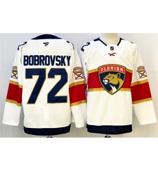 Men's Florida Panthers #72 Sergei Bobrovsky White 2024-25 Home Stitched Hockey Jersey