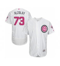Men's Chicago Cubs #73 Adbert Alzolay Authentic White 2016 Mother's Day Fashion Flex Base Baseball Player Jersey