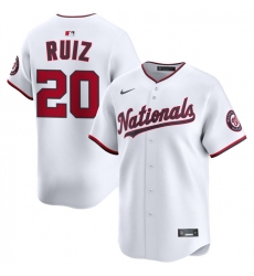 Men's Washington Nationals #20 Keibert Ruiz White 2025 Home Limited Stitched Baseball Jersey