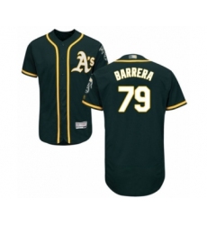 Men's Oakland Athletics #79 Luis Barrera Green Alternate Flex Base Authentic Collection Baseball Player Jersey