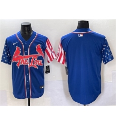 Men's St. Louis Cardinals Blank Royal Independence Day Vapor Premier Limited Stitched Baseball Jersey