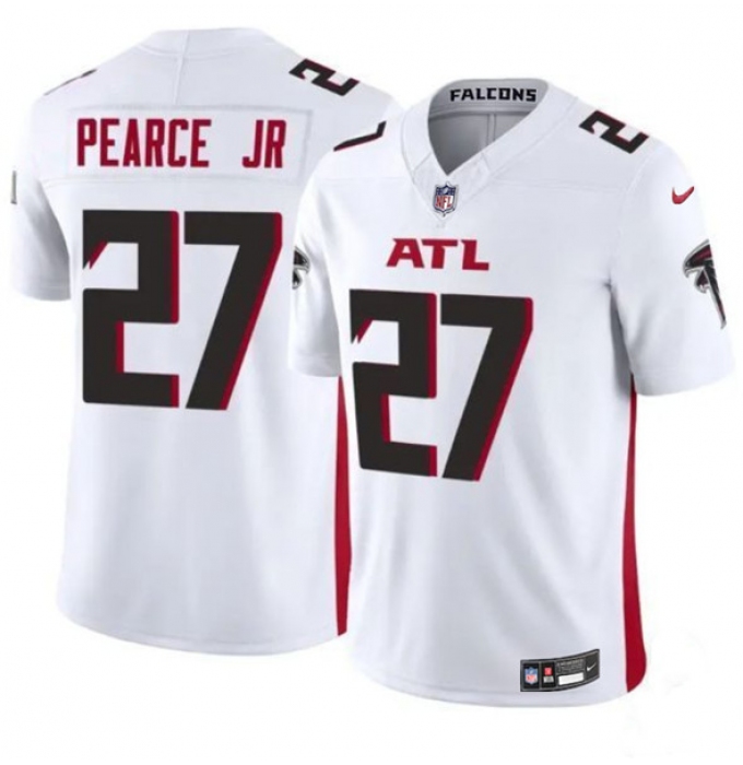 Men's Atlanta Falcons #27 James Pearce Jr White 2025 Draft F.U.S.E. Vapor Untouchable Limited Football Stitched Jersey