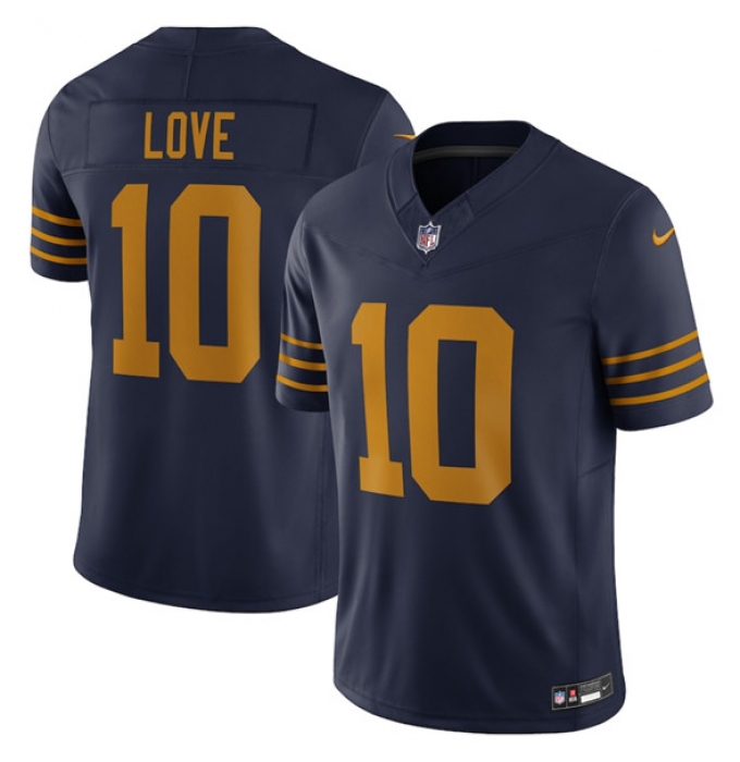 Men's Green Bay Packers #10 Jordan Love Navy The 1923 Classic Vapor F.U.S.E. Limited Football Stitched Jersey