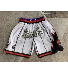 Men's Toronto Raptors White four pockets Shorts