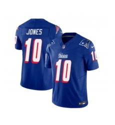 Men's Nike New England Patriots #10 Mac Jones Blue 2023 F.U.S.E. Vapor Limited Football Stitched Jersey Men's Nike New England Patriots #10 Mac Jones Blue 2023 F.U.S.E. Vapor Limited Football Stitched Jersey
