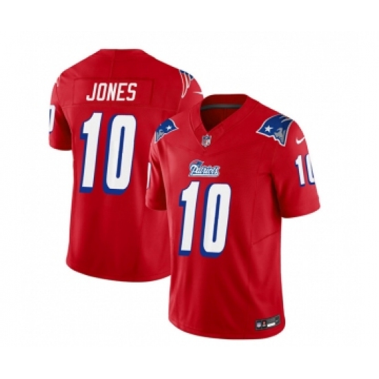 Men's Nike New England Patriots #10 Mac Jones Red 2023 F.U.S.E. Vapor Limited Football Stitched Jersey Men's Nike New England Patriots #10 Mac Jones Red 2023 F.U.S.E. Vapor Limited Football Stitched Jersey