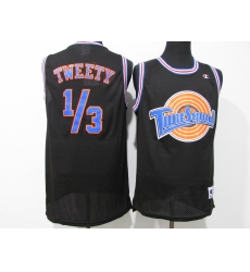 Men's Space Jam Tune Squad 13 Tweety Black Stitched Basketball Jersey
