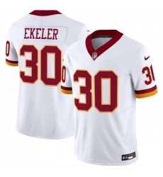 Men's Washington Commanders #30 Austin Ekeler White 2025 F.U.S.E. Throwback Vapor Limited Football Stitched Jersey