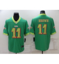 Men's Philadelphia Eagles #11 A. J. Brown Green City Edition Limited Stitched Jersey