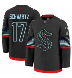 Men's Seattle Kraken #17 Jaden Schwartz Black Alternate Stitched Hockey Jersey