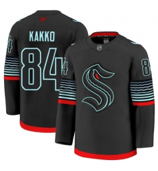 Men's Seattle Kraken #84 Kaapo Kakko Black Alternate Stitched Hockey Jersey