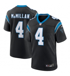 Men's Carolina Panthers #4 Tetairoa McMillan Nike Black 2025 NFL Draft First Round Pick Game Jersey