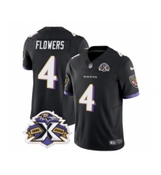 Men's Nike Baltimore Ravens #4 Zay Flowers Black 2023 F.U.S.E Throwback Vapor Limited Stitched Jersey Men's Nike Baltimore Ravens #4 Zay Flowers Black 2023 F.U.S.E Throwback Vapor Limited Stitched Jersey