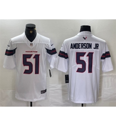 Men's Houston Texans #51 Will Anderson Jr. White Vapor Untouchable Football Stitched Jersey