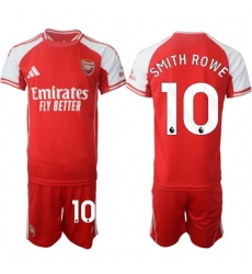 Men's Arsenal F.C #10 Emile Smith Rowe Red 2025 Home Soccer Jersey Suit