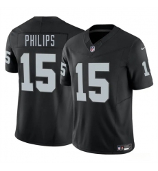 Men's Las Vegas Raiders #15 Kyle Philips Black 2025 F.U.S.E. Vapor Football Stitched Jersey