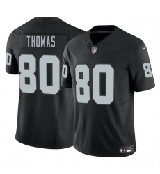 Men's Las Vegas Raiders #80 Ian Thomas Black 2025 F.U.S.E. Vapor Football Stitched Jersey