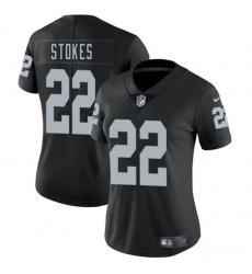 Women's Las Vegas Raiders #22 Eric Stokes Black 2025 Vapor Football Stitched Jersey(Run Small)