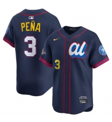 Men's American League #3 Jeremy Pena Navy 2025 All-Star Edition Limited Stitched Baseball Jersey