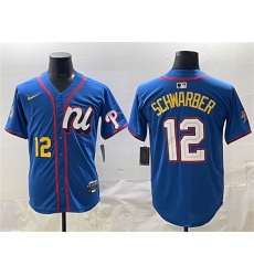 Men's National League #12 Kyle Schwarber Blue 2025 All-Star Edition Limited Stitched Baseball Jersey