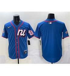 Men's National League St. Louis Cardinals Blank Blue 2025 All-Star Edition Limited Stitched Baseball Jersey