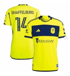 Mens Nashville SC Jacob Shaffelburg adidas Yellow 2024 The 615 Kit Authentic Player Jersey