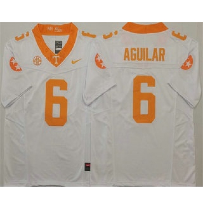 Men's Tennessee Volunteers #6 Joey Aguilar White 2024 FUSE College Football Jersey