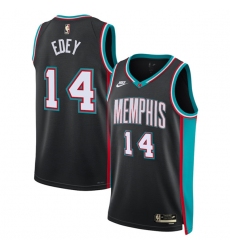Men's Memphis Grizzlies #14 Zach Edey Black 2025 Classic Edition Stitched Basketball Jersey