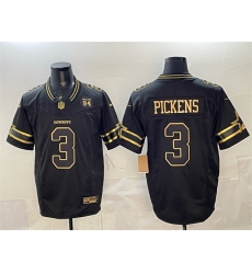 Men's Dallas Cowboys #3 George pickens Black 2025 F.U.S.E. 94 Marshawn Kneeland Memorial Vapor Limited Stitched Football Jersey