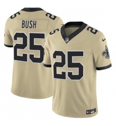 Men's New Orleans Saints #25 Reggie Bush Gold 2025 F.U.S.E. Alternate Vapor Limited Football Stitched Jersey