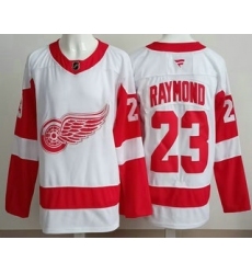 Men's Detroit Red Wings #23 Lucas Raymond White Authentic Jersey