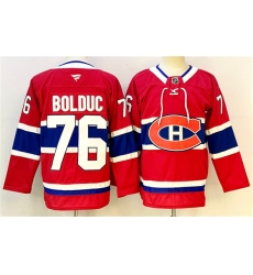 Men's Montreal Canadiens #76 Zack Bolduc Red 2024-25 Stitched Jersey