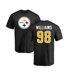 Football Pittsburgh Steelers #98 Vince Williams Black Name & Number Logo T-Shirt