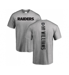 Football Oakland Raiders #16 Tyrell Williams Ash Backer T-Shirt
