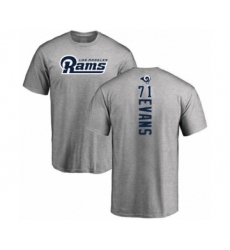 Football Los Angeles Rams #71 Bobby Evans Ash Backer T-Shirt