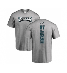 Philadelphia Eagles #97 Malik Jackson Ash Backer T-Shirt