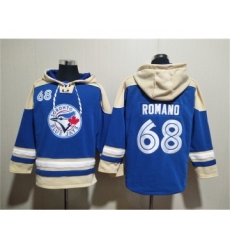 Men's Toronto Blue Jays #68 Jordan Romano Royal Ageless Must-Have Lace-Up Pullover Hoodie
