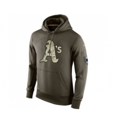 Men's Oakland Athletics Nike Olive Salute To Service KO Performance Hoodie