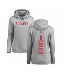 NBA Women's Nike Houston Rockets #0 Marquese Chriss Ash Backer Pullover Hoodie