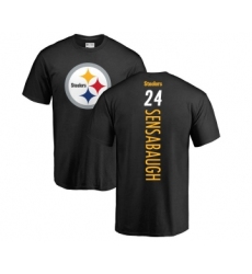 Football Pittsburgh Steelers #24 Coty Sensabaugh Black Backer T-Shirt