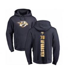 Hockey Nashville Predators #70 Egor Afanasyev Navy Blue Backer Pullover Hoodie