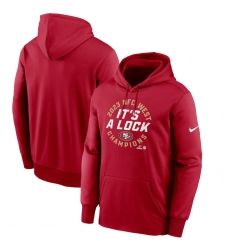 Men's San Francisco 49ers Scarlet 2023 NFC West Division Champions Locker Room Trophy Collection Pullover Hoodie