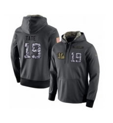 Football Men's Cincinnati Bengals #19 Auden Tate Stitched Black Anthracite Salute to Service Player Performance Hoodie