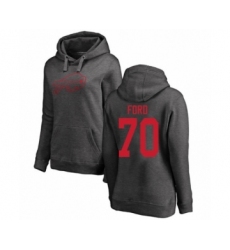 Football Women's Buffalo Bills #70 Cody Ford Ash One Color Pullover Hoodie
