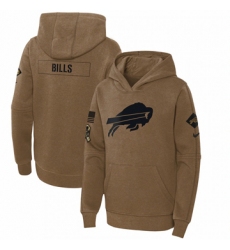 Youth Buffalo Bills Nike Brown 2023 Salute to Service Club Fleece Pullover Hoodie