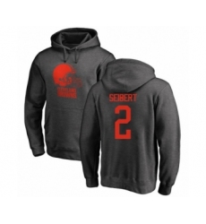 Football Cleveland Browns #2 Austin Seibert Ash One Color Pullover Hoodie