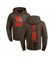 Football Cleveland Browns #2 Austin Seibert Brown Backer Pullover Hoodie